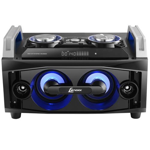 Mini Hi-Fi System 120W Rms - Lenoxx com Bluetooth, Rádio Fm, MP3, Karaoke, Entrada Usb, Auxiliar e