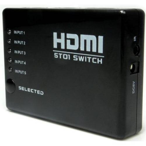 Tudo sobre 'Mini Hub Switch Hdmi 5 Portas Full Hd 1080p + Controle Remoto Kp-3460 - Knup'