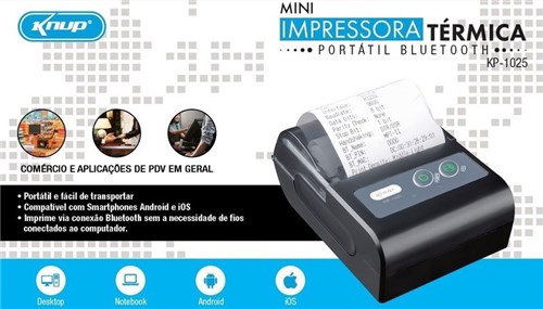 Mini Impressora Térmica Portátil Knup