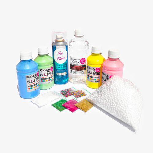 Mini Kit para Fazer Slimes Colas Coloridas - Isa Slime