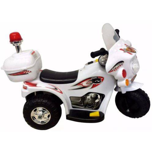 Mini Moto Eletrica Infantil Policia 6v 18w Branca Importway