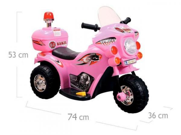 Tudo sobre 'Mini Moto Elétrica Infantil Triciclo Elétrico BZ Cycle Rosa com Músicas e Luzes BARZI MOTORS'