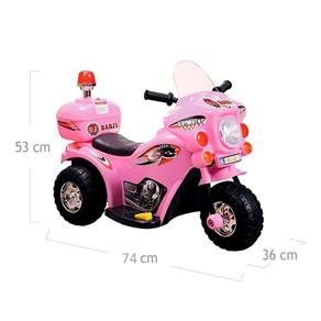 Mini Moto Elétrica Infantil Triciclo Elétrico BZ Cycle Rosa com Músicas e Luzes BARZI MOTORS