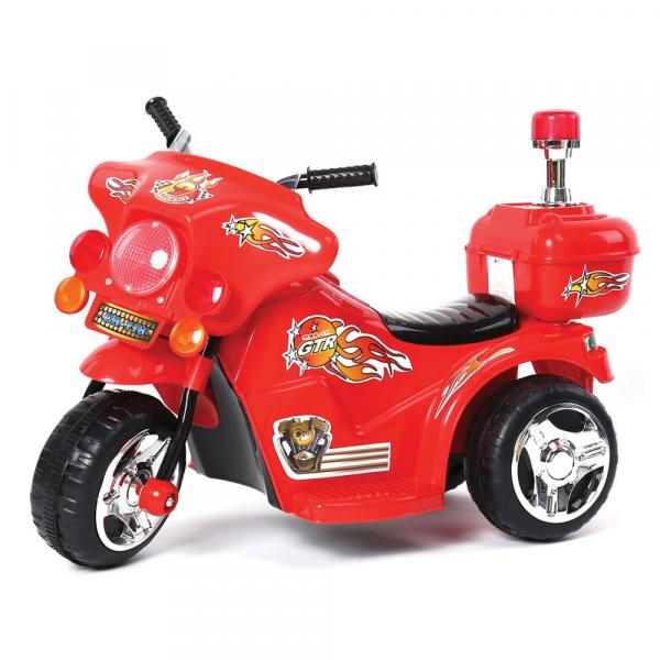 Mini Moto Elétrica Infantil Triciclo Vermelha 6V Recarregável - Importway
