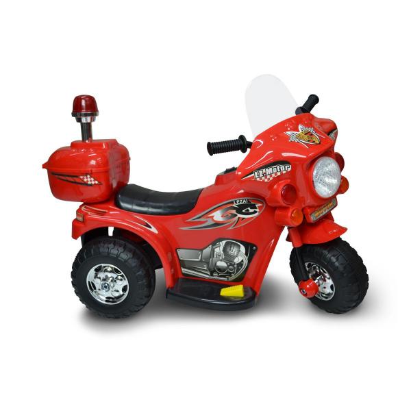 Mini Moto Elétrica Infantil Triciclo Vermelha 7,5V Recarregável - Importway