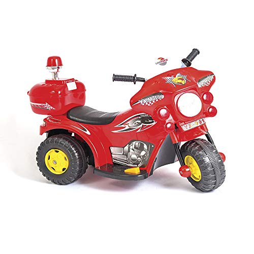 Mini Moto Elétrica Police Vermelha 1346 - Unitoys