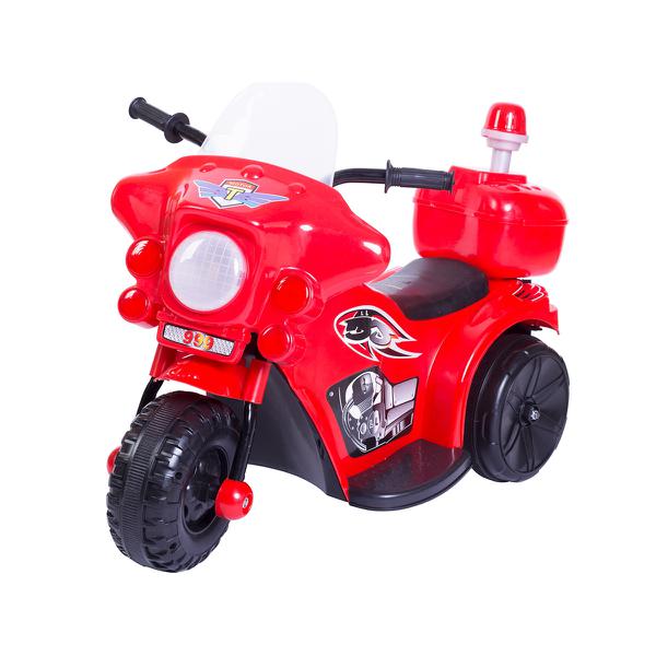 Mini Moto Elétrica Police Vermelha - Unitoys