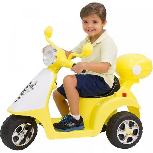 Mini Moto SCOOTER Elétrica Infantil Sunny Amarela 6v Brink