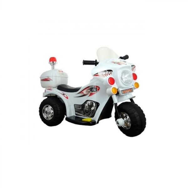 Mini Moto Triciclo Elétrico Infantil Polícia BW-002 - Branca - Importway