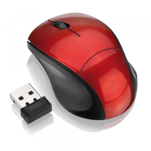 Mini Mouse 2.4 Ghz 10m Sem Fio Vermelho - B Max