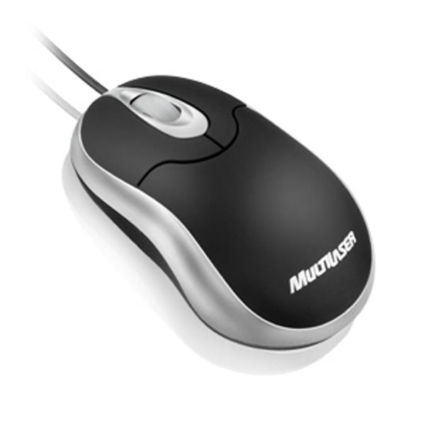Mini Mouse Multilaser Óptico Emborrachado USB - MO118