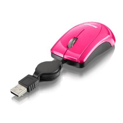 Mini Mouse Multilaser Retrátil USB 800Dpi Rosa - MO161 MO161