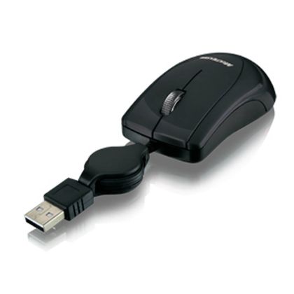 Mini Mouse Multilaser USB Mini Retrátil Preto - MO159 MO159