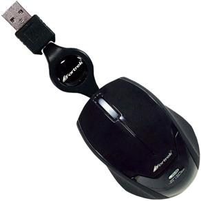 Mini Mouse Optico Retratil Preto USB MM601 Fortrek