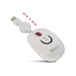 Mini Mouse Retratil Branco USB