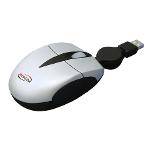 Mini Mouse Retrátil Newlink Soft Prata Mo-307