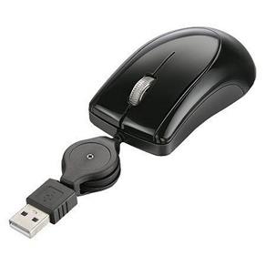 Mini Mouse Retrátil USB com Scroll Preto - Multilaser
