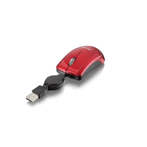Mini Mouse Retrátil USB Red Multilaser - MO163