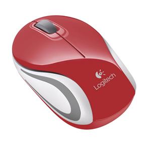 Mini Mouse Wireless Logitech M187 Usb Vermelho