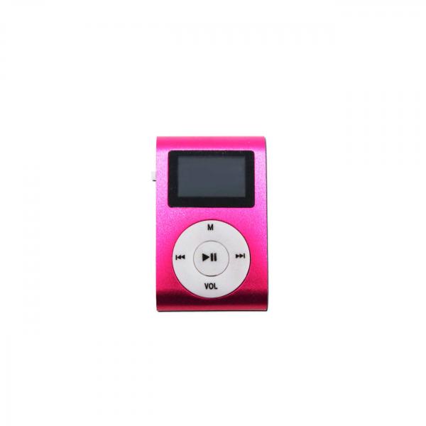 Mini Mp3 Player C/ 4GB Cartão de Memória e Fone de Ouvido Pink - Logic Styles