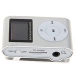 Mini Mp3 Player Clip Visor Lcd Com Radio Fm E Entrada Para Cartão De Memória + Fone De Ouvido E Cabo