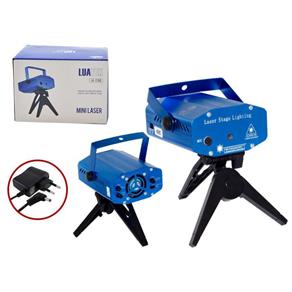 Mini Projetor Holografico a Laser 6 Desenhos e Movimento com Tripe 173B Azul