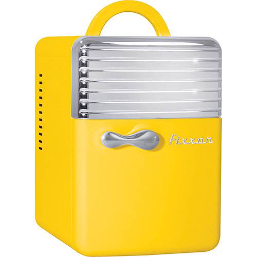 Mini Refrigerador e Aquecedor Portátil 5L Retrô Amarelo - Fixxar