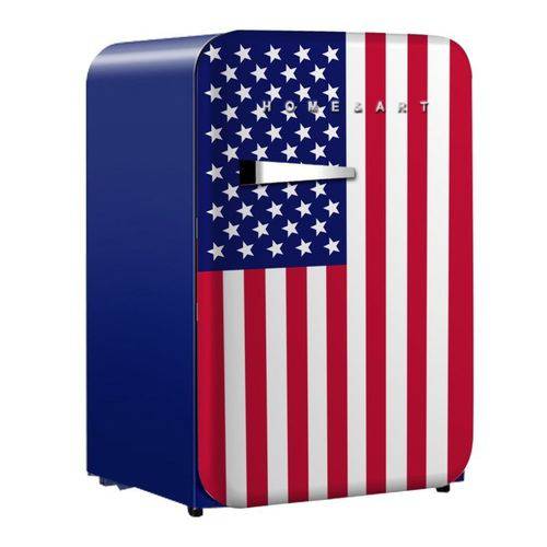 Mini Refrigerador Retro Home & Art 106 Litros Bandeira Usa