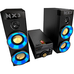 Mini System Hi-Fi Philips NTRX300X/78 com DVD Player, Bluetooth, Karaokê, Rádio FM e Entradas USB e Auxiliar - 400 W