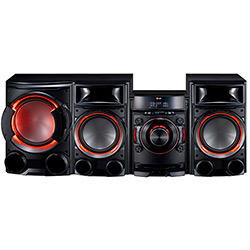 Mini System LG CM8430 1350W Dual USB com SubWoofer, Bluetooth, JukeBox, MP3, CD e Rádio