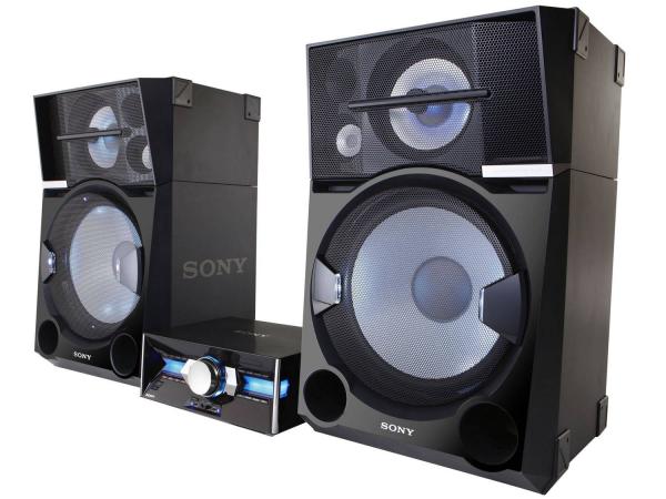 Mini System Sony 2 Caixas e Subwoofer 4000W RMS - 1 CD MP3 2 USB SHAKE 99