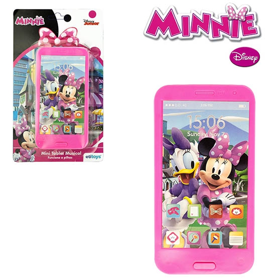 Mini Tablet Musical Minnie a Pilha na Cartela - Etitoys