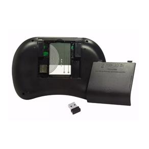 Mini Teclado Sem Fio com Touchpad Mouse Ideal para Smart Tv Pc Notebook - Preto