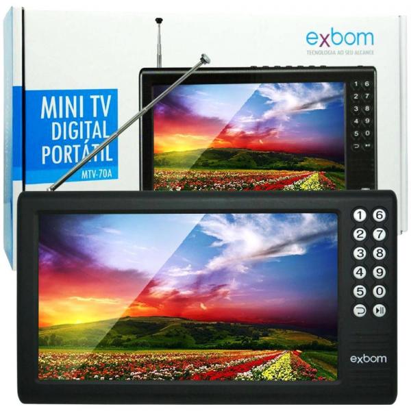 Mini Tv Digital Portatil 7 Mtv-70A - Exbom