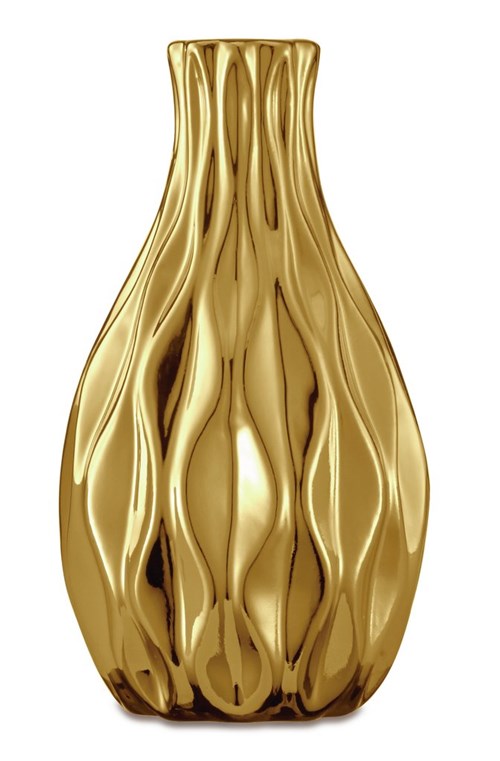 Mini Vaso Dourado em Cerâmica | Bojudo