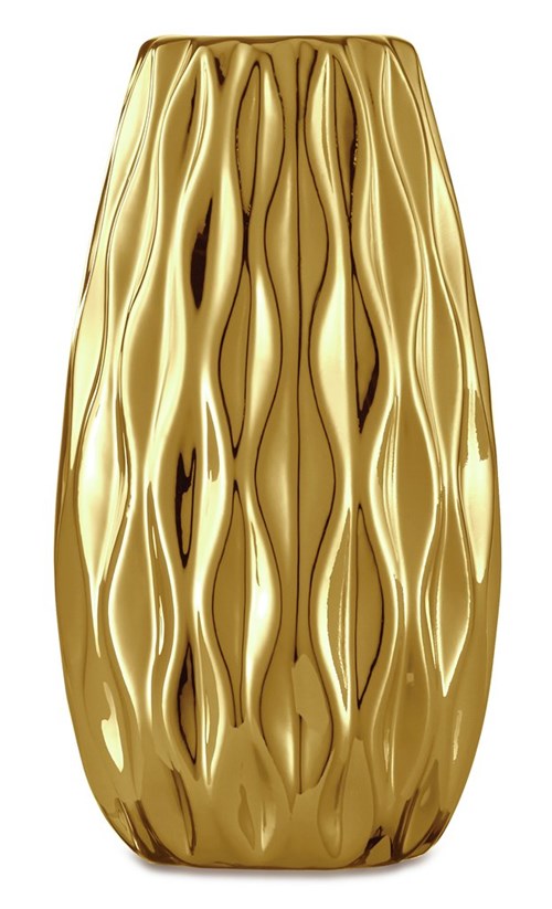Mini Vaso Dourado em Cerâmica | Elipse
