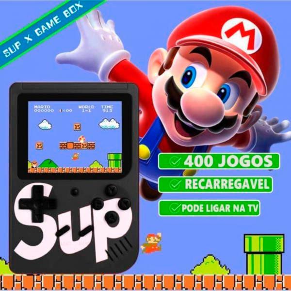 Mini Vídeo Game Retro Clássico Super Cabo Saída Av/Tv 400 Jogos
