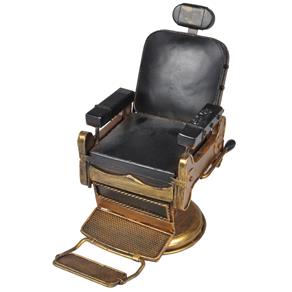 Miniatura Cadeira de Barbeiro BTC DR0102 em Metal - 24x19 Cm