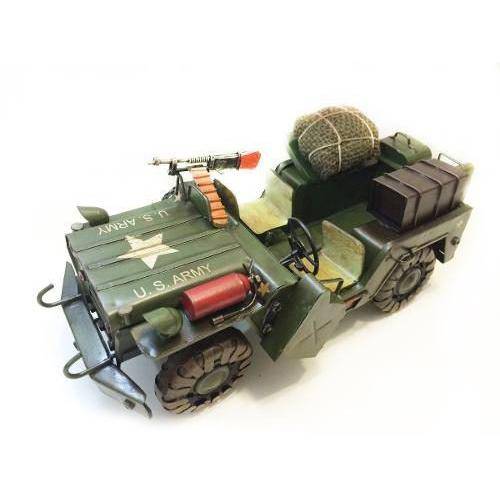 Miniatura Jeep de Ferro 2 Guerra Americano Fundido (Cj-006)