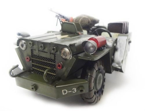 Miniatura Jeep de Ferro 2 Guerra Americano Fundido Verde (CJ-006)