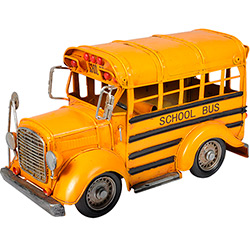 Miniatura Ônibus Escolar Decorativo Dr0120 Amarelo - BTC