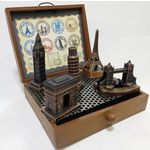 Miniaturas Decorativas de Monumentos do Mundo com Torre Di Pisa em Metal