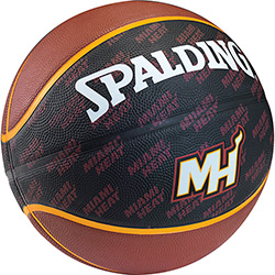 Minibola de Basquete Spalding 13 NBA Team Heat Sz 3 Unica Uni