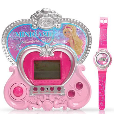 MiniGame e Relógio Digital Barbie - Candide - Barbie