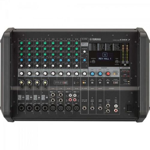 Mesa de Som Analogico Amplificado Emx7 Preto Yamaha