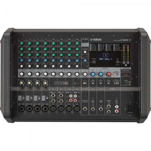 Mixer Analógico Amplificado EMX7 Preto Yamaha