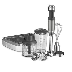 Mixer KitchenAid Contour Silver KEB25 com 5 Velocidades, Miniprocessador e Copo Medidor - 170w - 220v