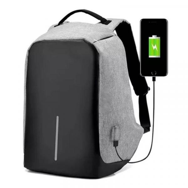 Mochila Anti-furto Compartimento para Notebook Laptop Saída USB Carregamento de Dispositivos - Thata Esportes