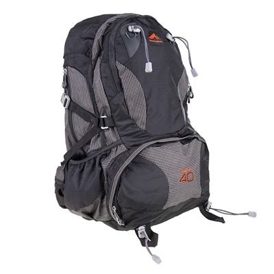 Mochila Crampon 40 Cor Preta e Cinza - Trilhas Rumos - Trilhas e Rumos