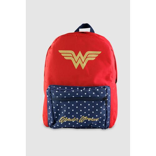 Tudo sobre 'Mochila Dc Comics Bandup! Wonder Woman Clássica Costas Vermelha E Azul'